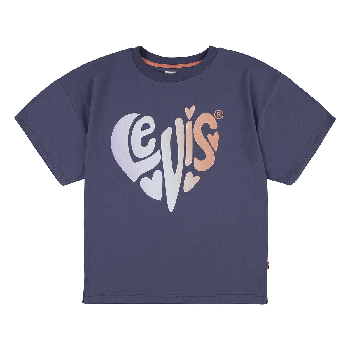 Logo Print T-Shirt in Cotton Mix with Short Sleeves