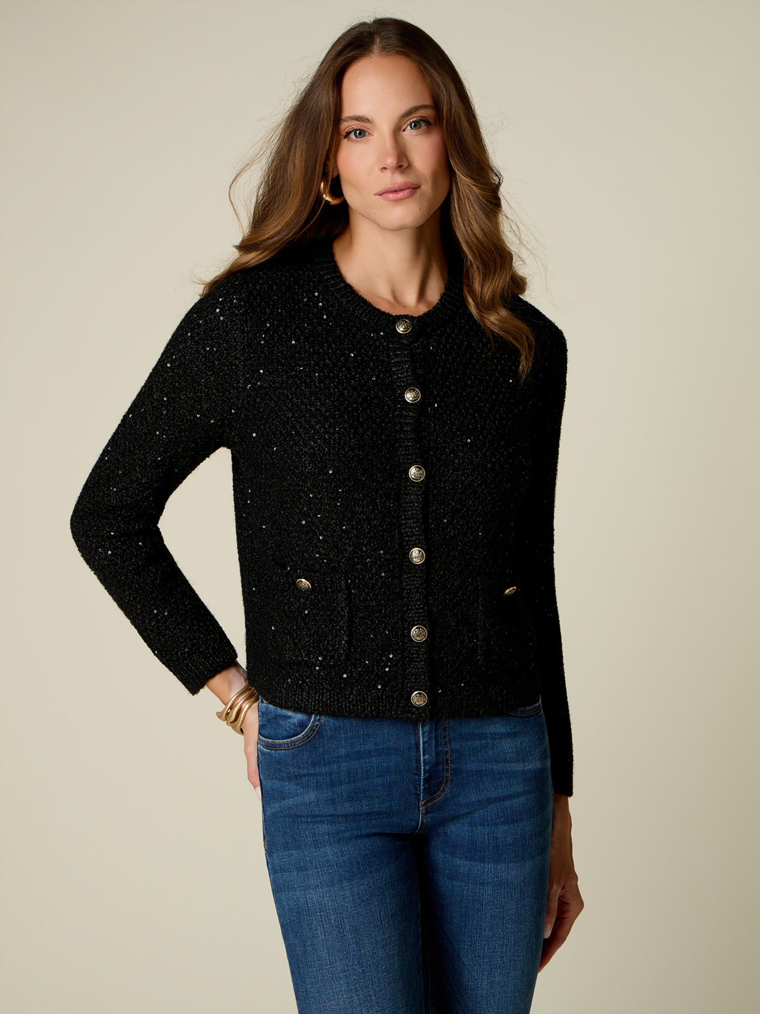 Cardigan à paillettes, OLTRE