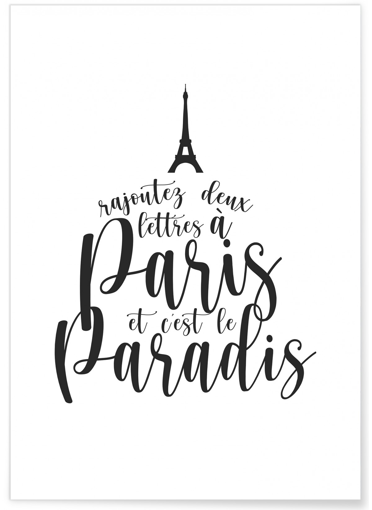 Affiche 'Paris c'est le paradis', L'AFFICHERIE
