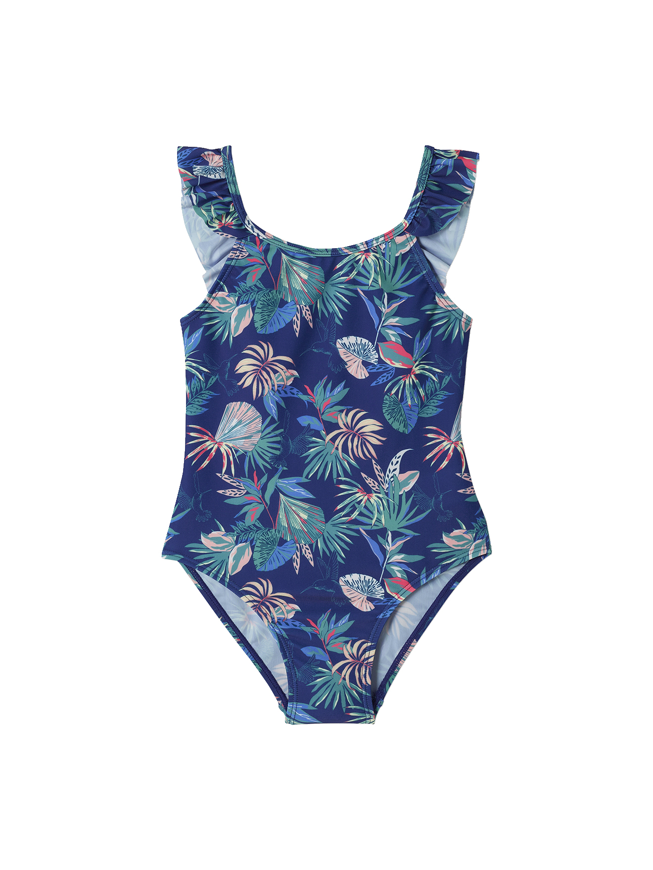 Maillot de bain 1 pièce imprimé tropical, VERTBAUDET