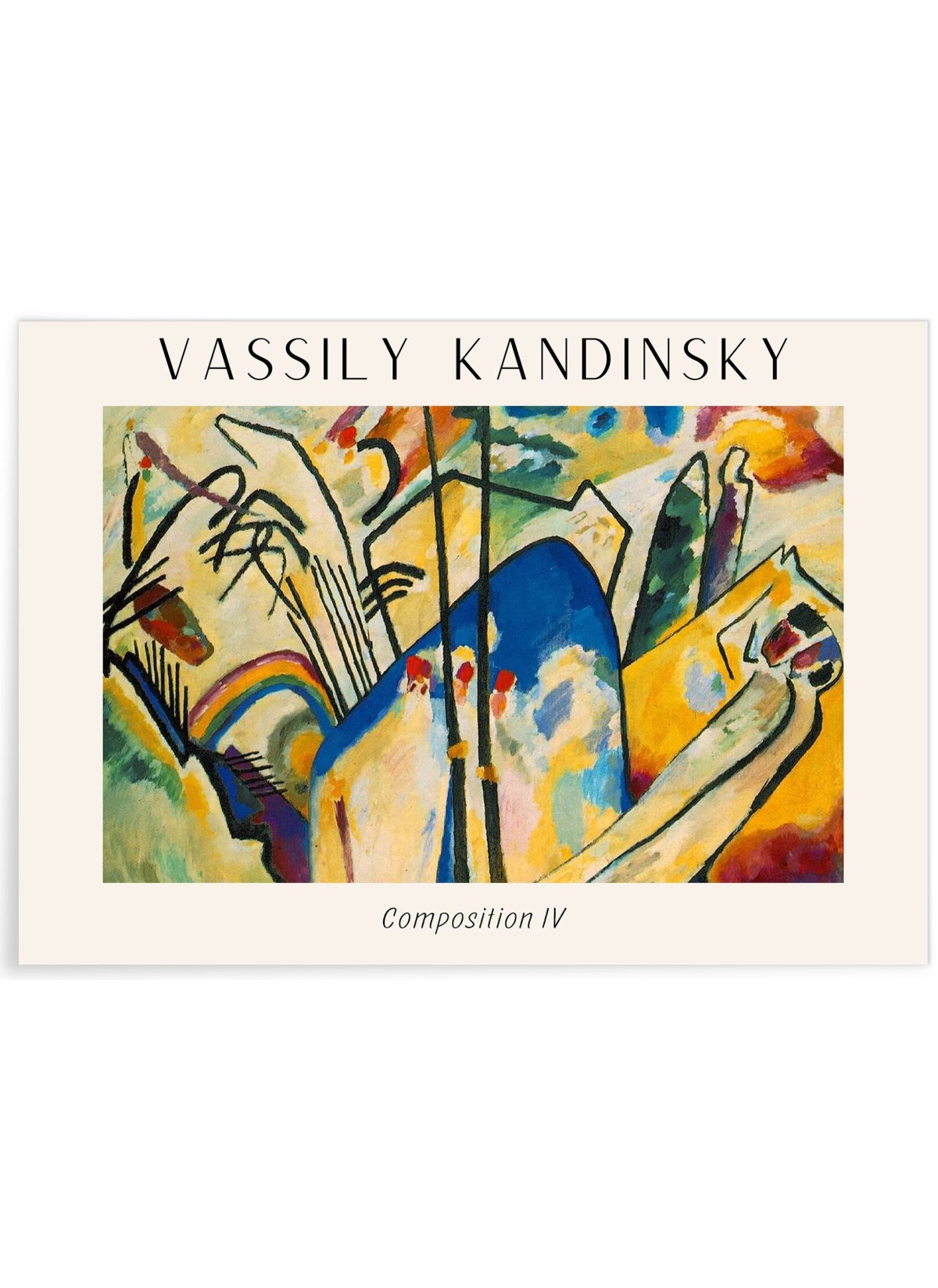 Affiche Vassily Kandinsky Composition IV, L'AFFICHERIE