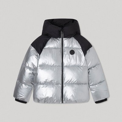 Two-Tone Quilted Padded Jacket with Hood PEPE JEANS