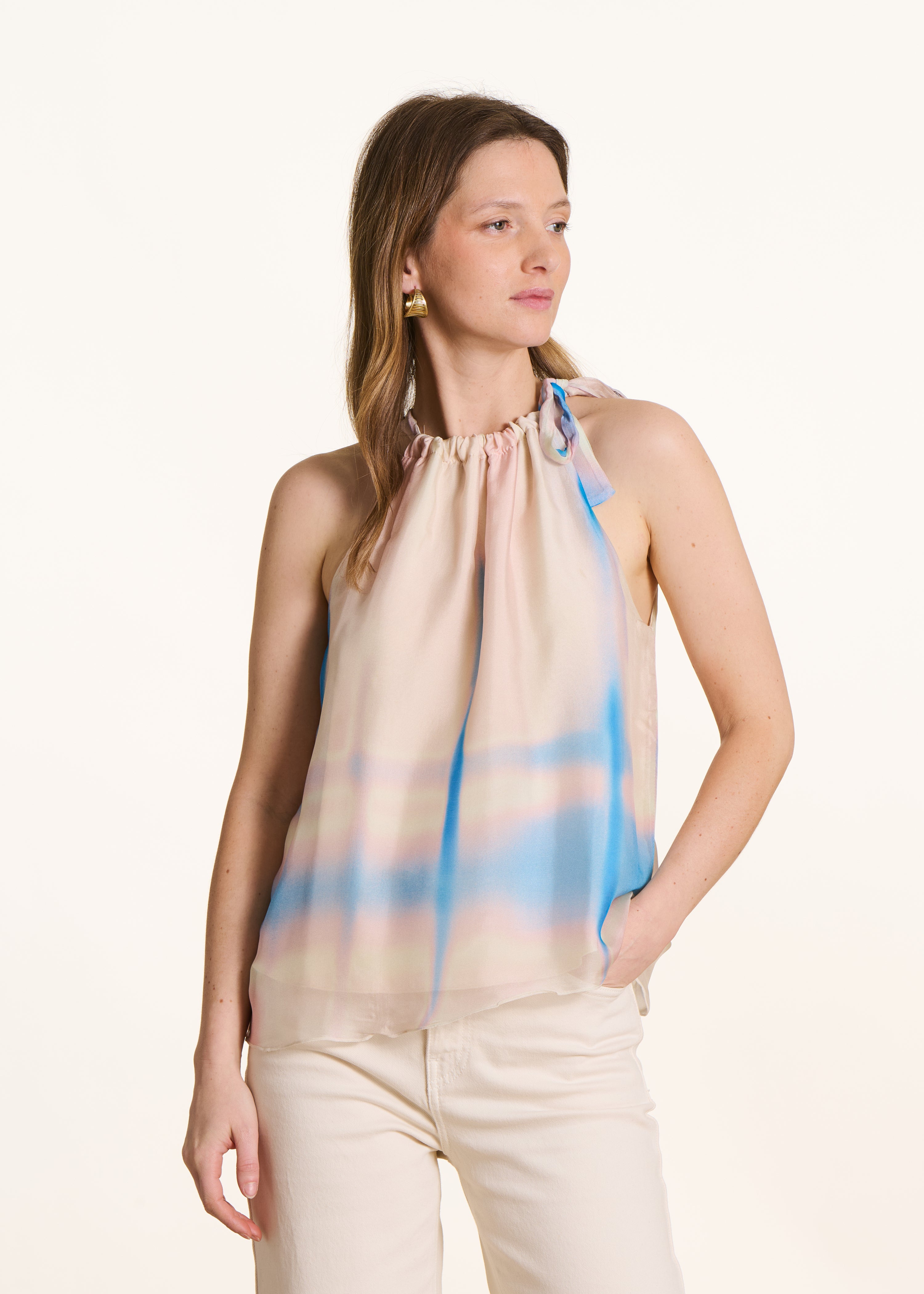 Top ample imprimé tie & dye, LA FEE MARABOUTEE