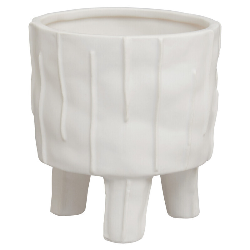 12cm Small White Textured Planter, SO'HOME
