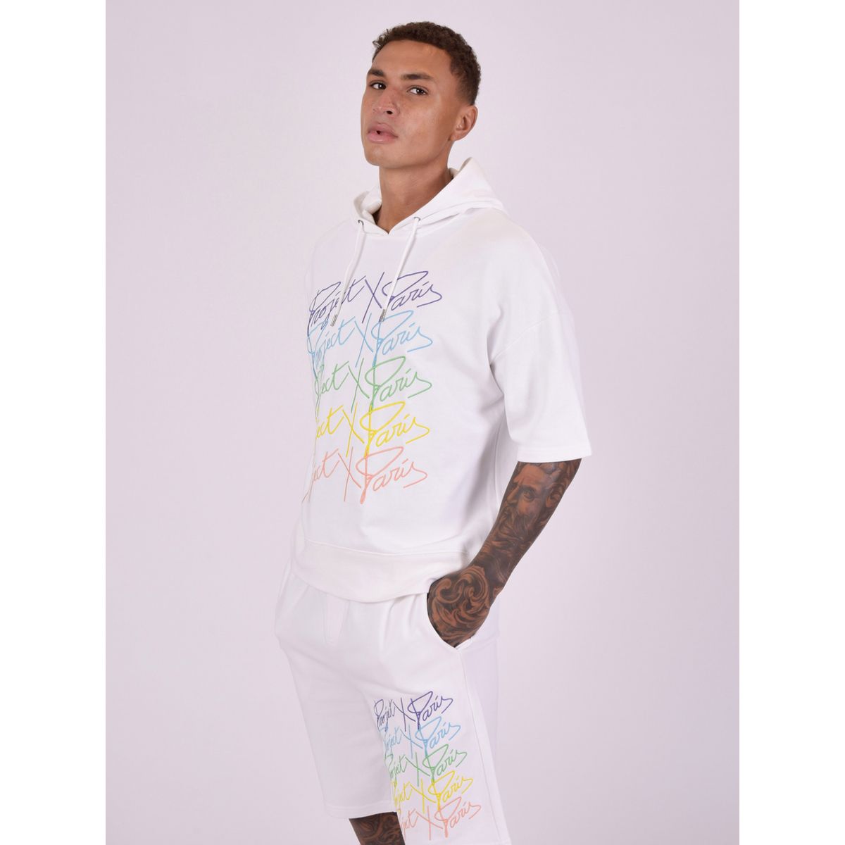 Pull arc discount en ciel homme