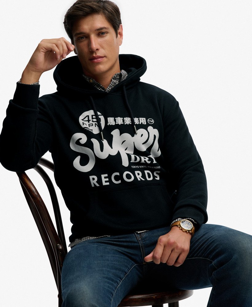 Sweat à capuche Records coupe décontractée, SUPERDRY