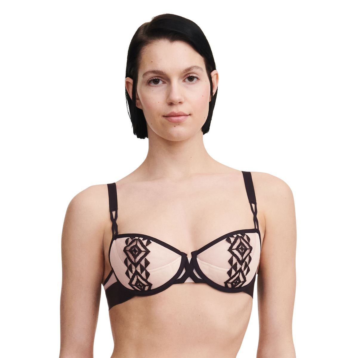 Soutien gorge corbeille coques traxx beige dor noir Chantelle X