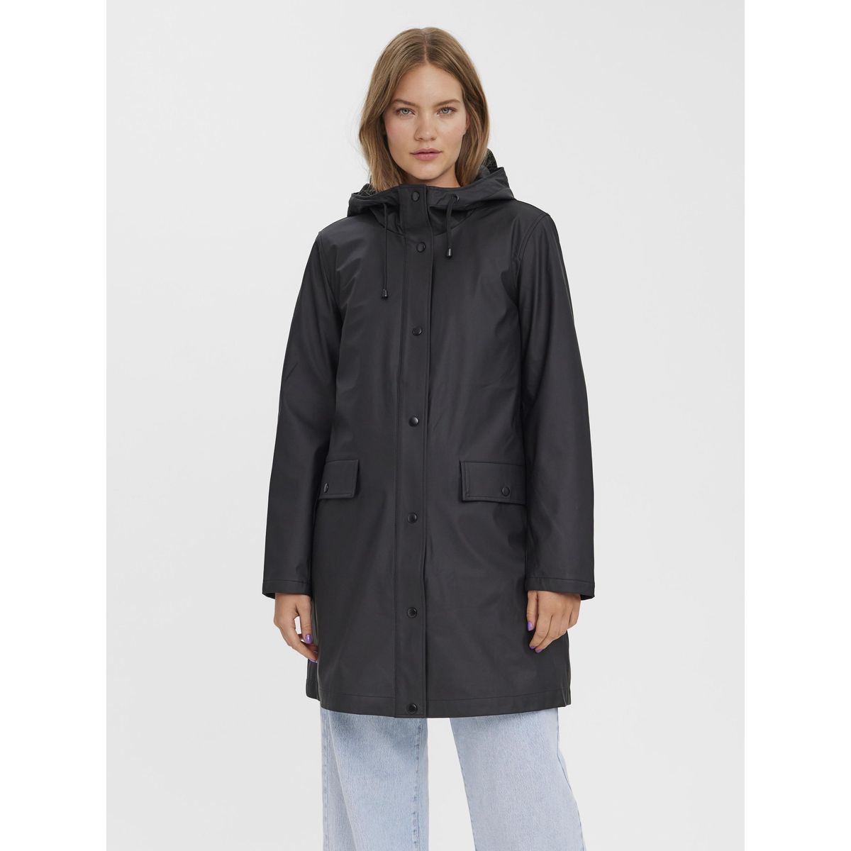 Impermeable mi long a capuche Vero Moda La Redoute