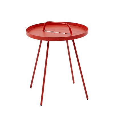 Metal Rio Garden Table in Red SO'HOME