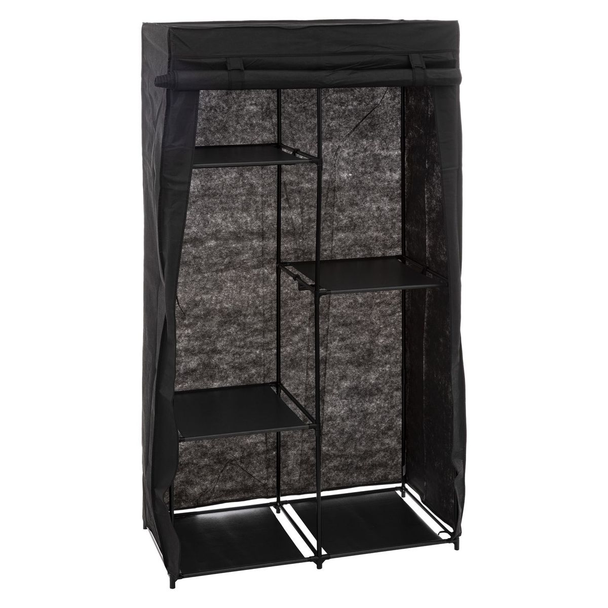 Armoire en tissu modulable avec 3 penderie et 5 tag res Couleur