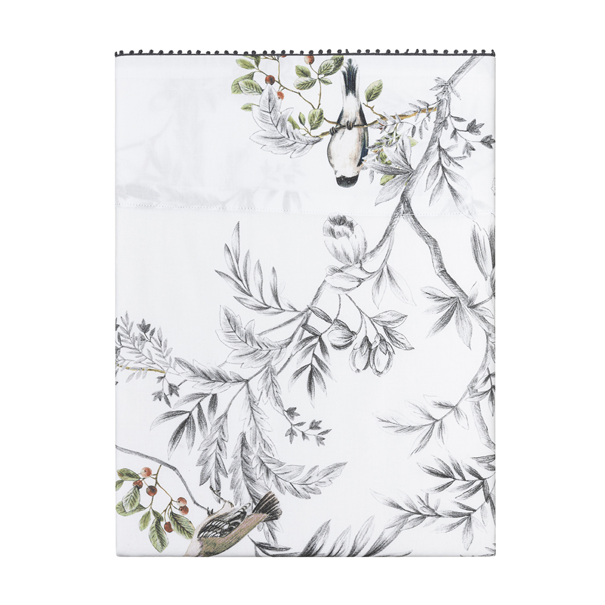 Drap plat imprimé en satin de coton bio, CHARME, ALEXANDRE TURPAULT