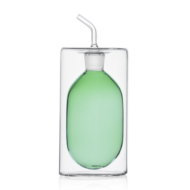 Huilier vinaigrier design verre double paroi CILINDRO, ICHENDORF