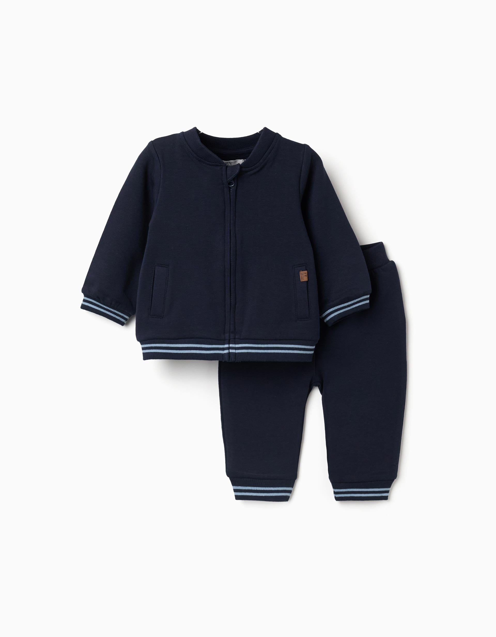 Ensemble de jogging en coton peigné à rayures, ZIPPY