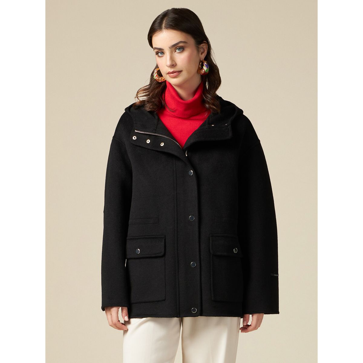 Parka courte noir femme La Redoute