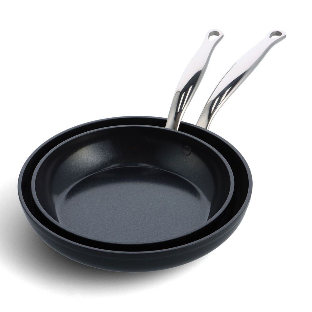 Set de 2 Poêles 24 /28 cm aluminium forgé revêtement céramique - Barcelona Pro, GREENPAN
