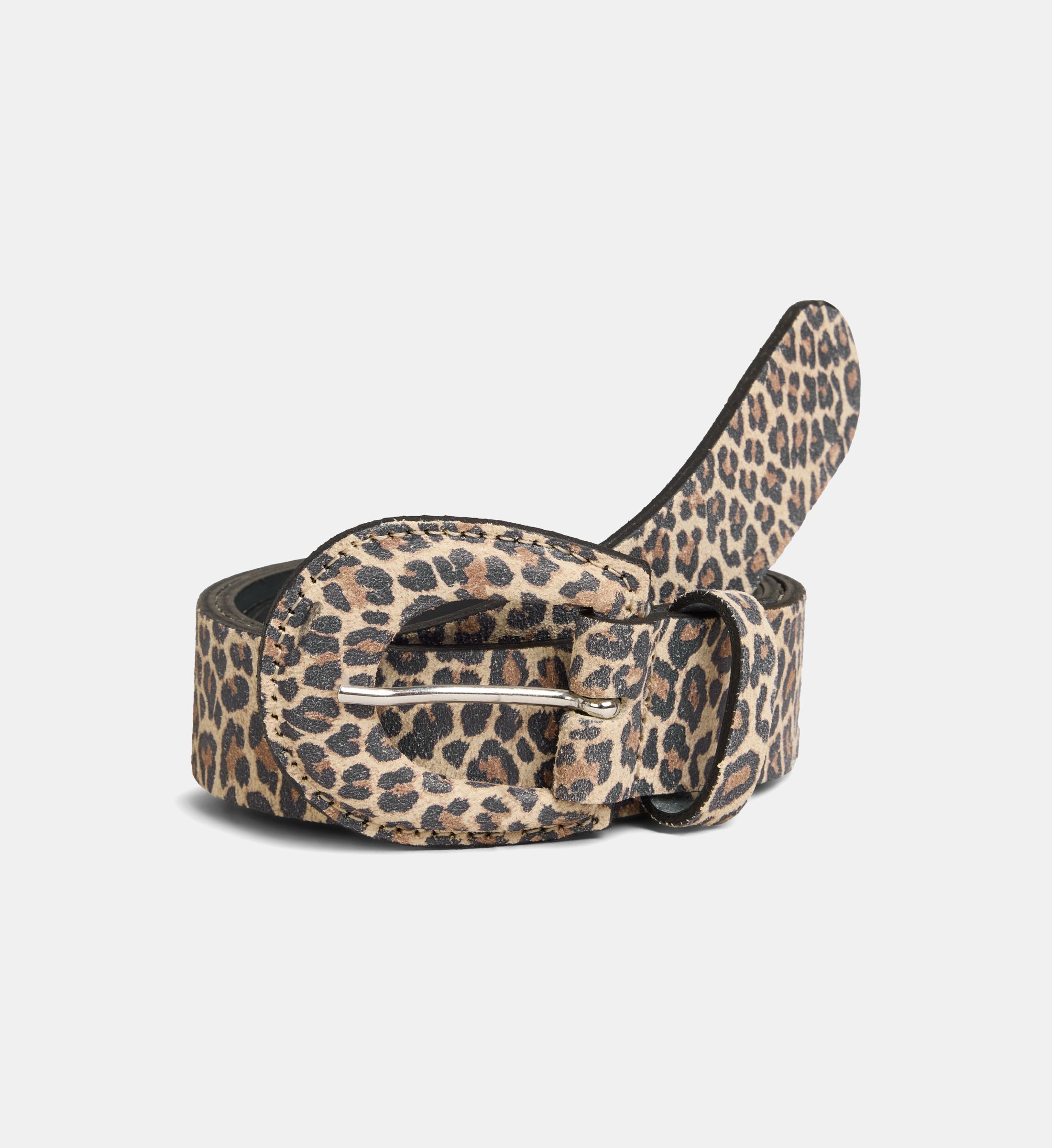 Ceinture fine elisa suède façon léopard, GALERIES LAFAYETTE