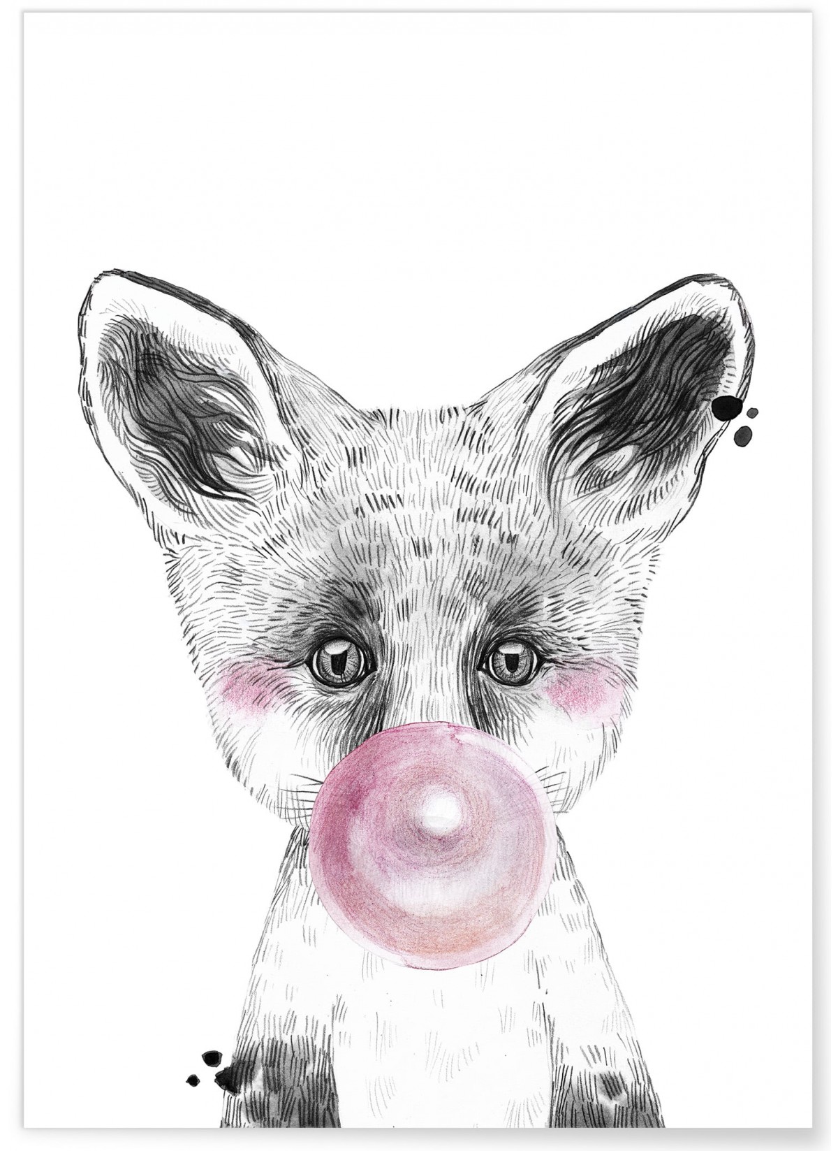 Affiche 'Bulle de Renard Rose', L'AFFICHERIE