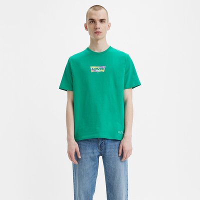Cotton Metallic Logo T-Shirt in Relaxed Fit with Crew Neck LEVI'S