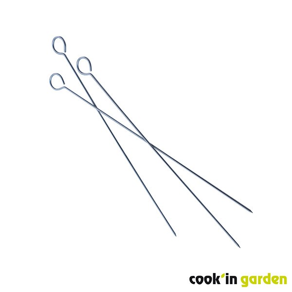 Lot de 10 pics pour barbecue en inox, COOK IN GARDEN