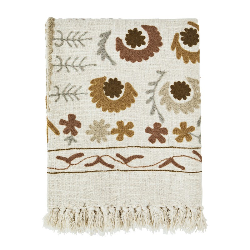 Plaid broderie persane coton, MADAM STOLTZ