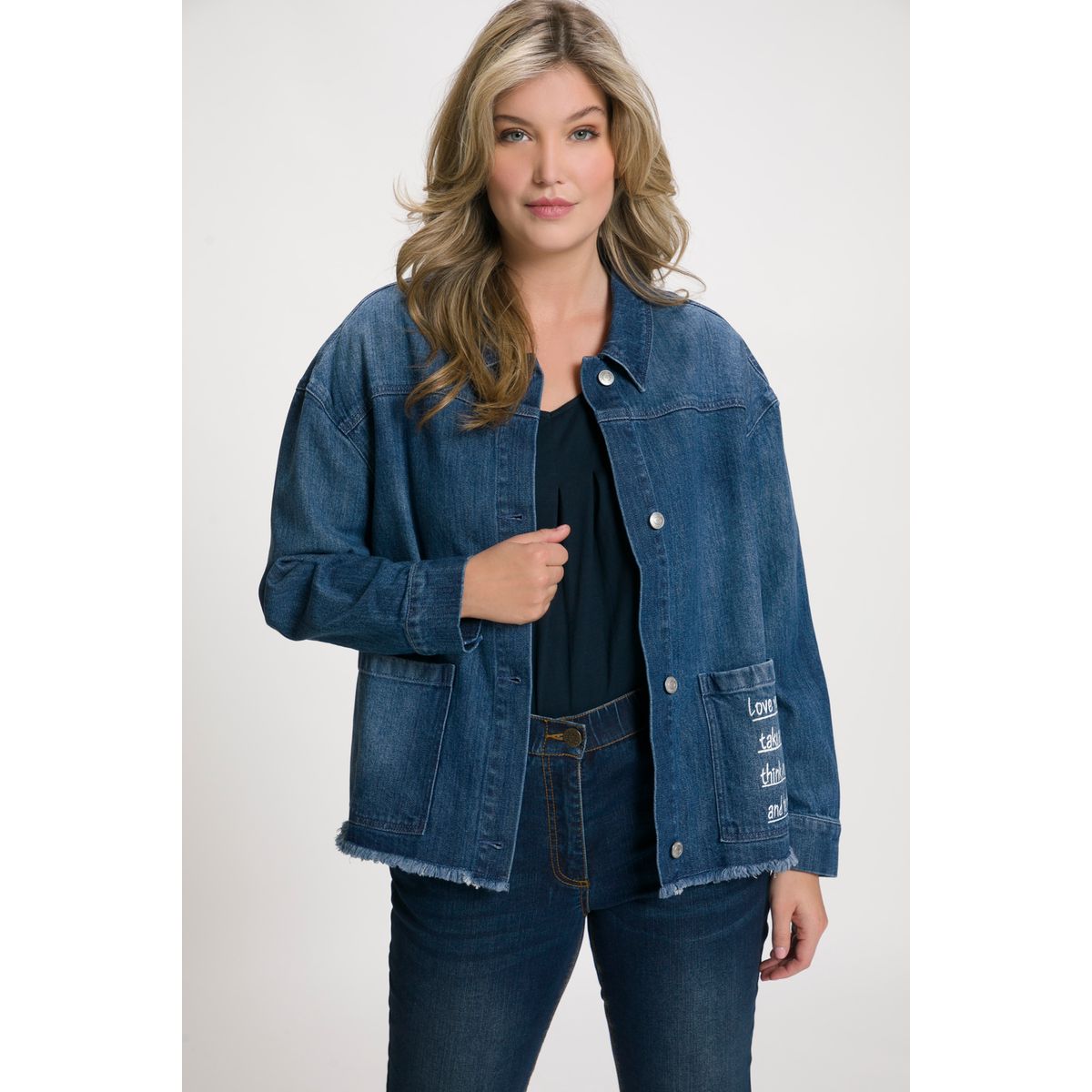 Veste en jean discount femme avec motif