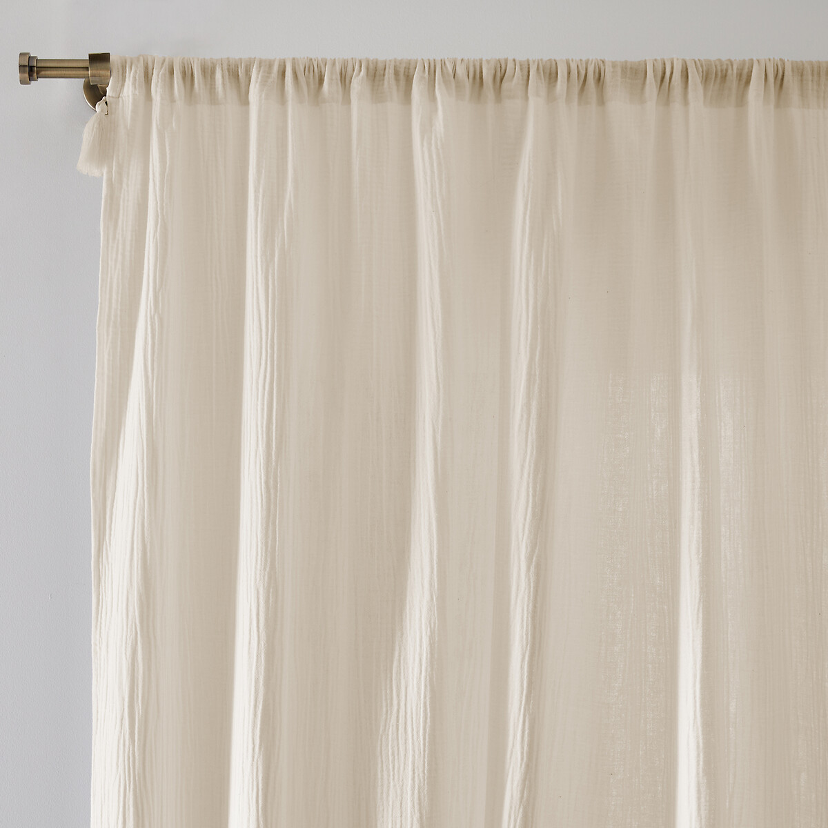 Rideau En Coton Naturel LA REDOUTE INTÉRIEURS - 260x140 Cm, Beige, à œillets, Neuf