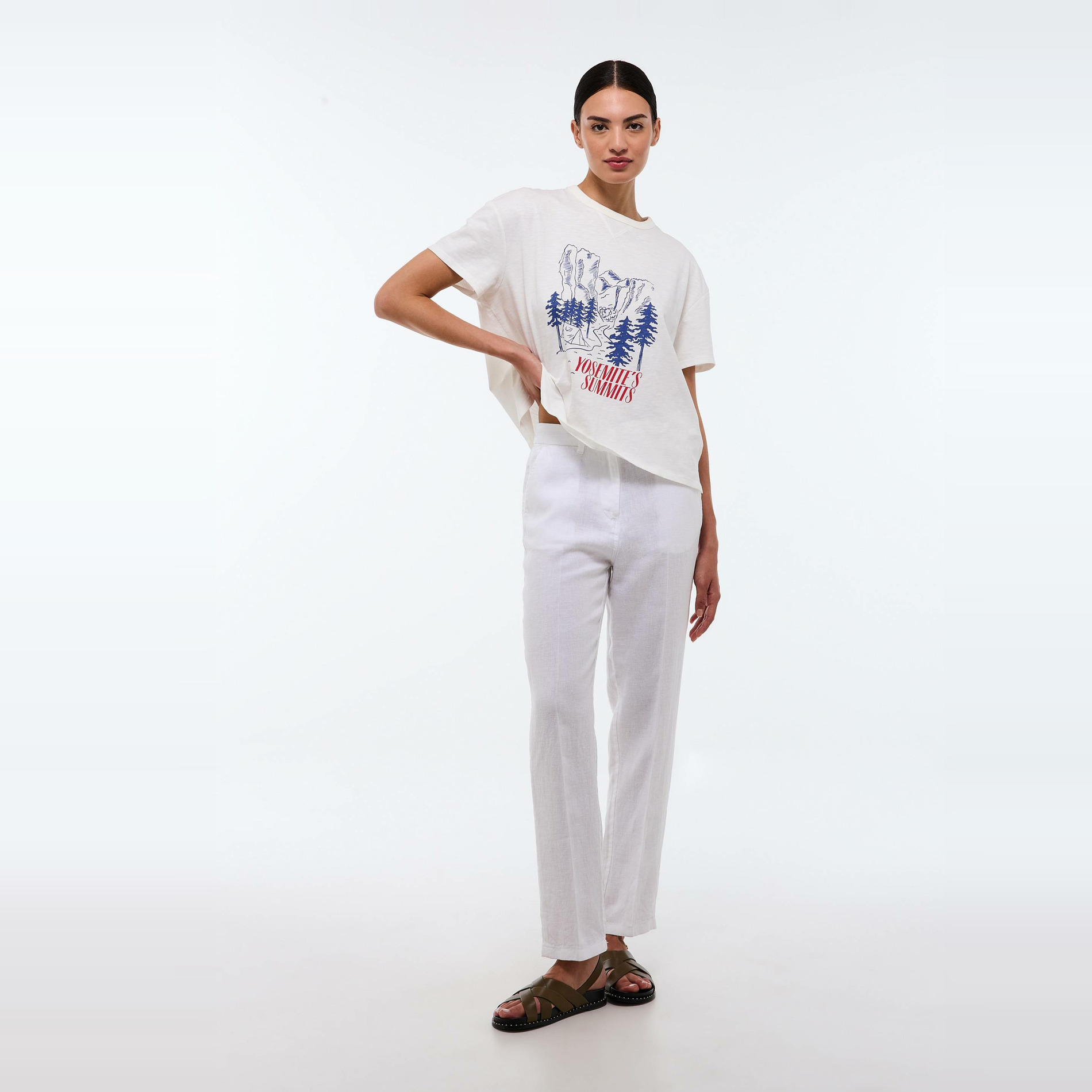 Pantalon à poches en coton, MONOPRIX