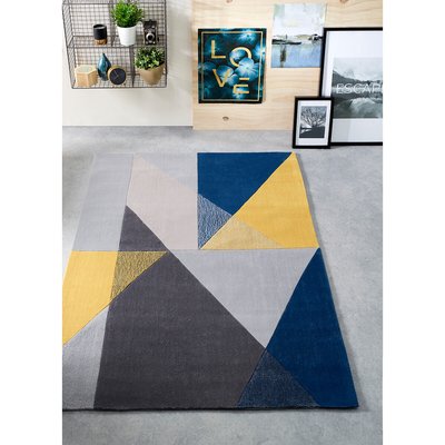 Abstract Triangles Geometric Rug SO'HOME
