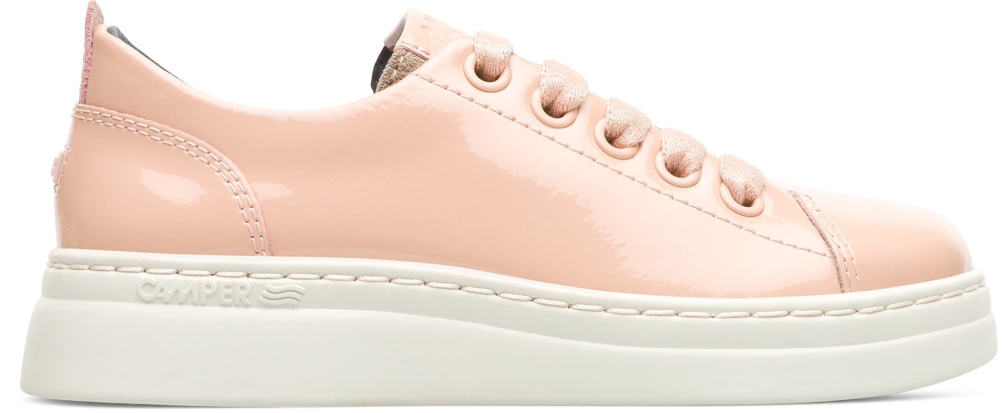 Baskets cuir RUNNER UP Cuir doux effet verni / Cuir velours, CAMPER