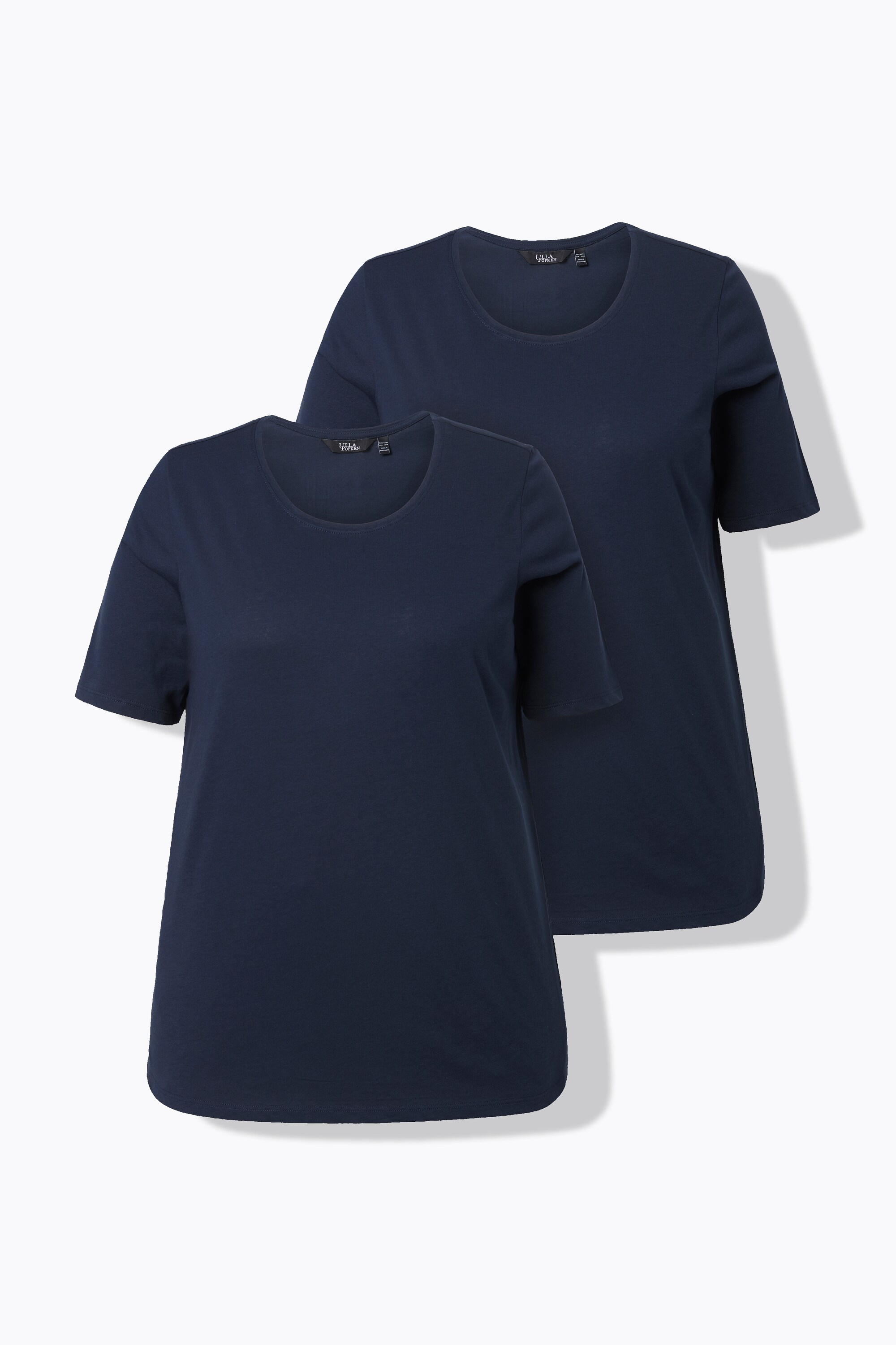 T-shirt coupe Regular. Col rond et manches, ULLA POPKEN