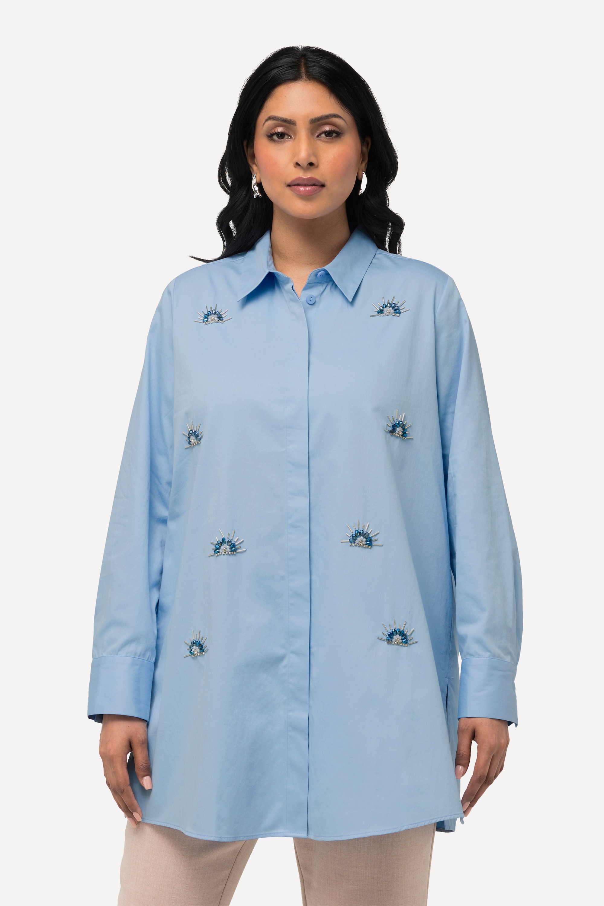 Chemisier avec broderies et perles, ULLA POPKEN