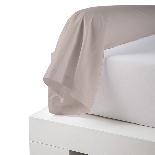 Taie de traversin percale de coton piquée unie, TRADILINGE