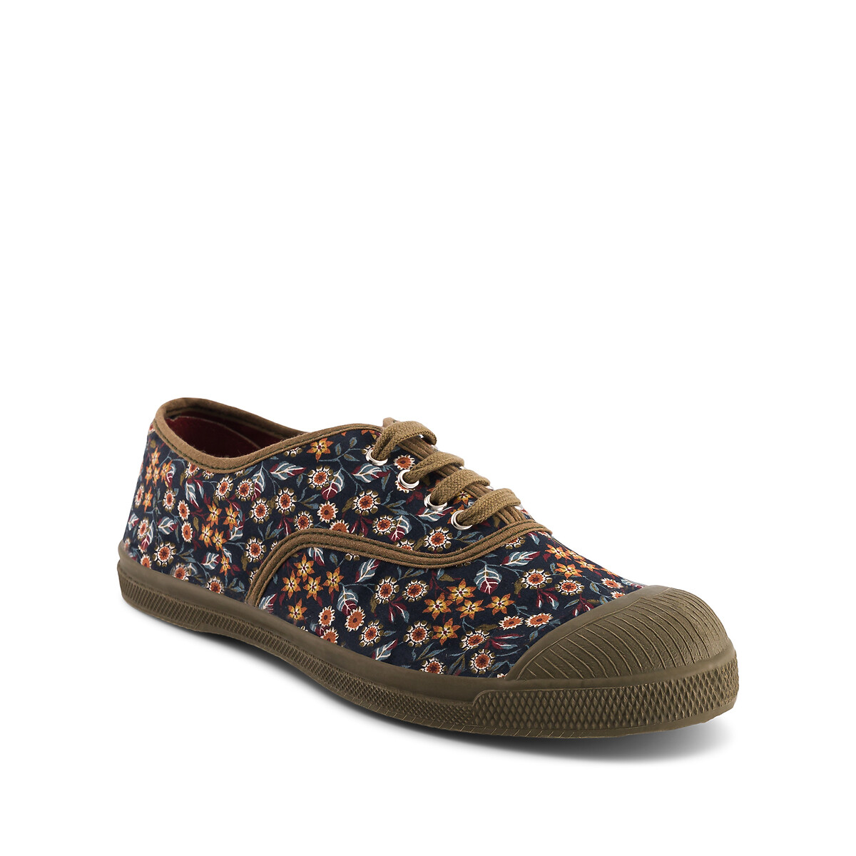 Liberty canvas trainers blue print Bensimon La Redoute