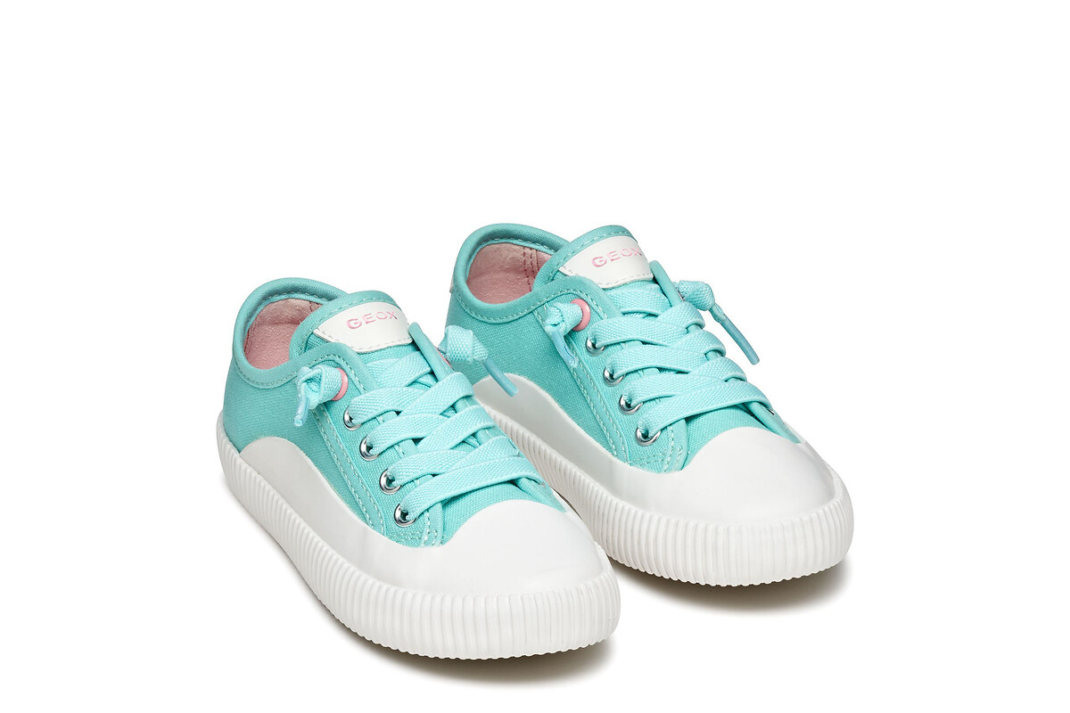 Kids Tippeste Canvas Breathable Trainers, GEOX