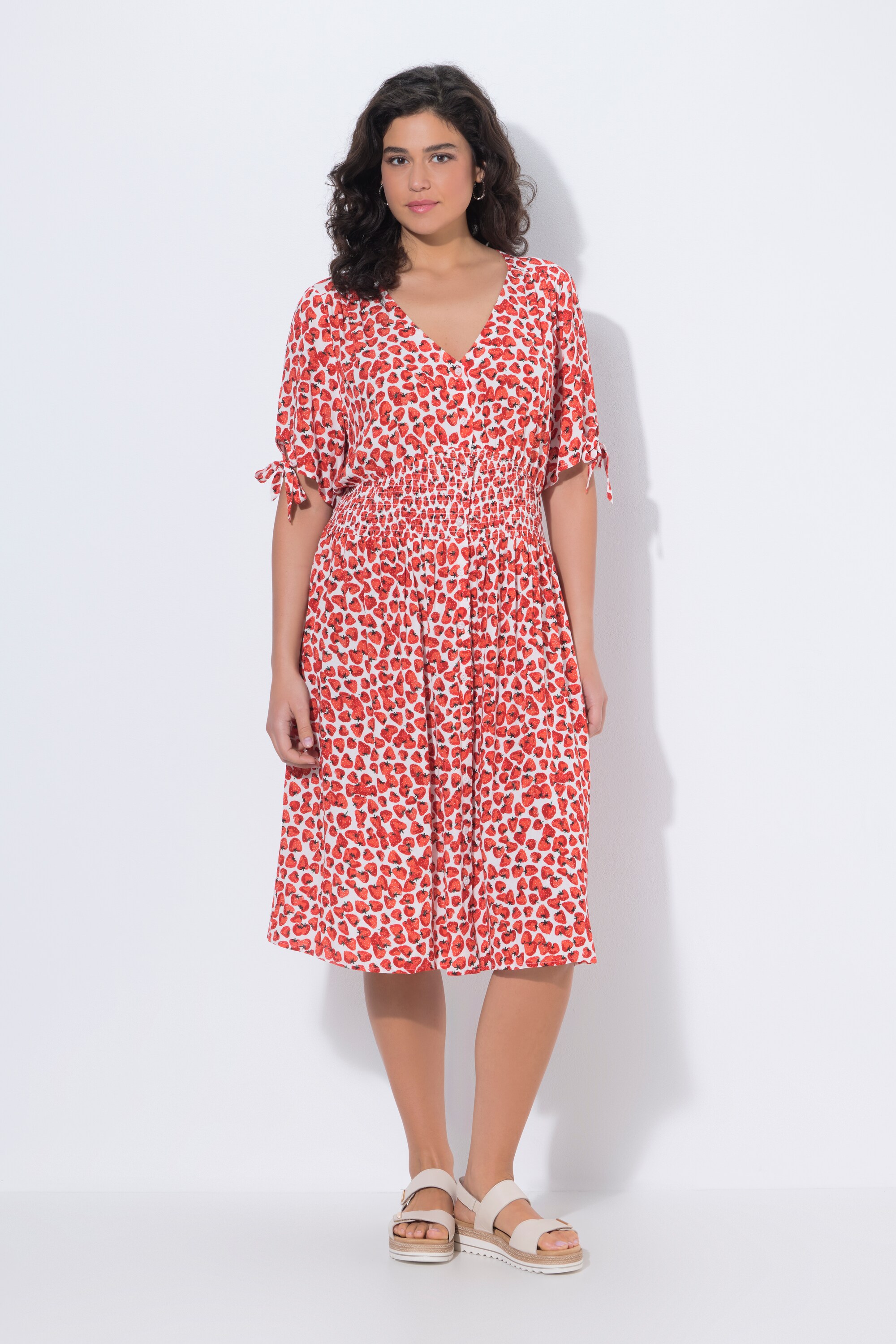 Robe midi motif fraises, ULLA POPKEN