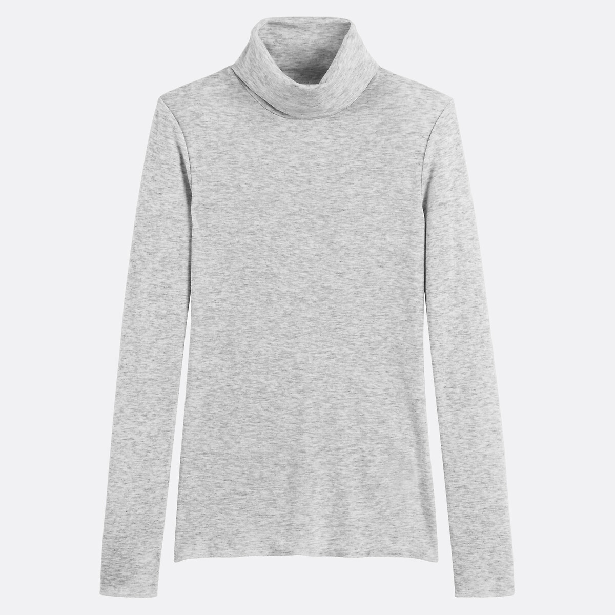 Lyocell blend turtleneck top with long sleeves La Redoute