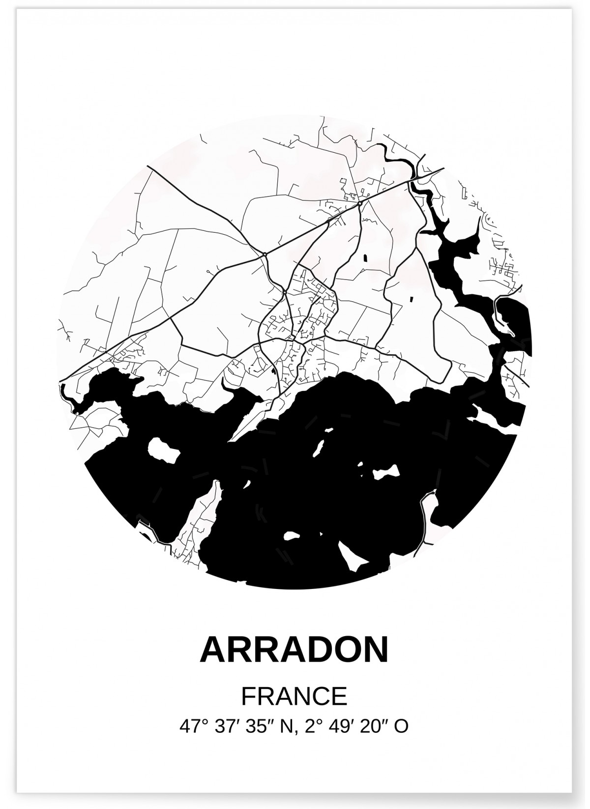 Affiche Carte Arradon, L'AFFICHERIE