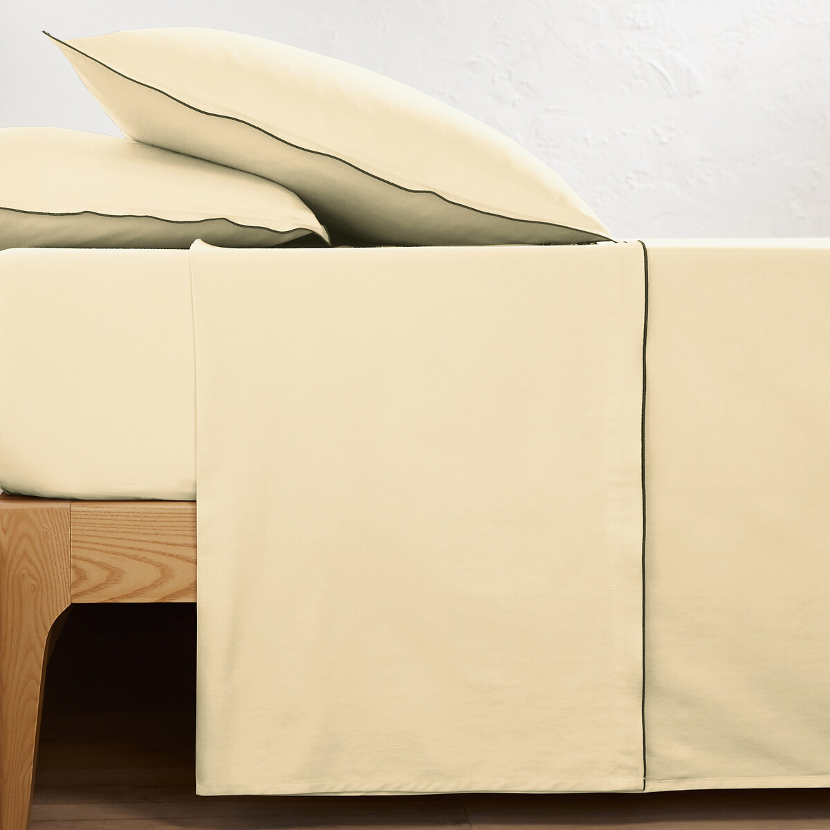 Drap plat satin de coton lavé, Victor uni