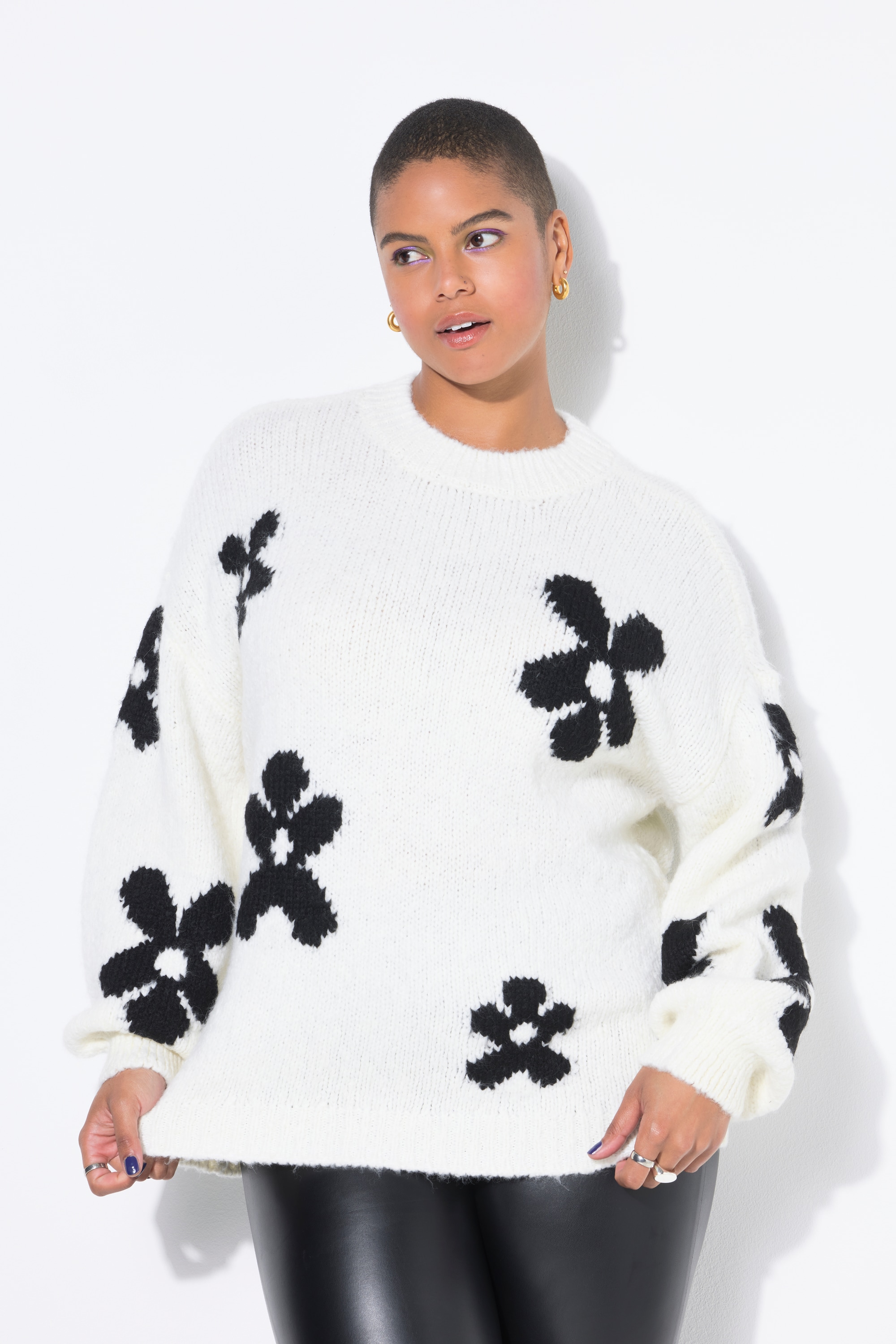 Pull oversize en maille fantaisie. Motif, STUDIO UNTOLD