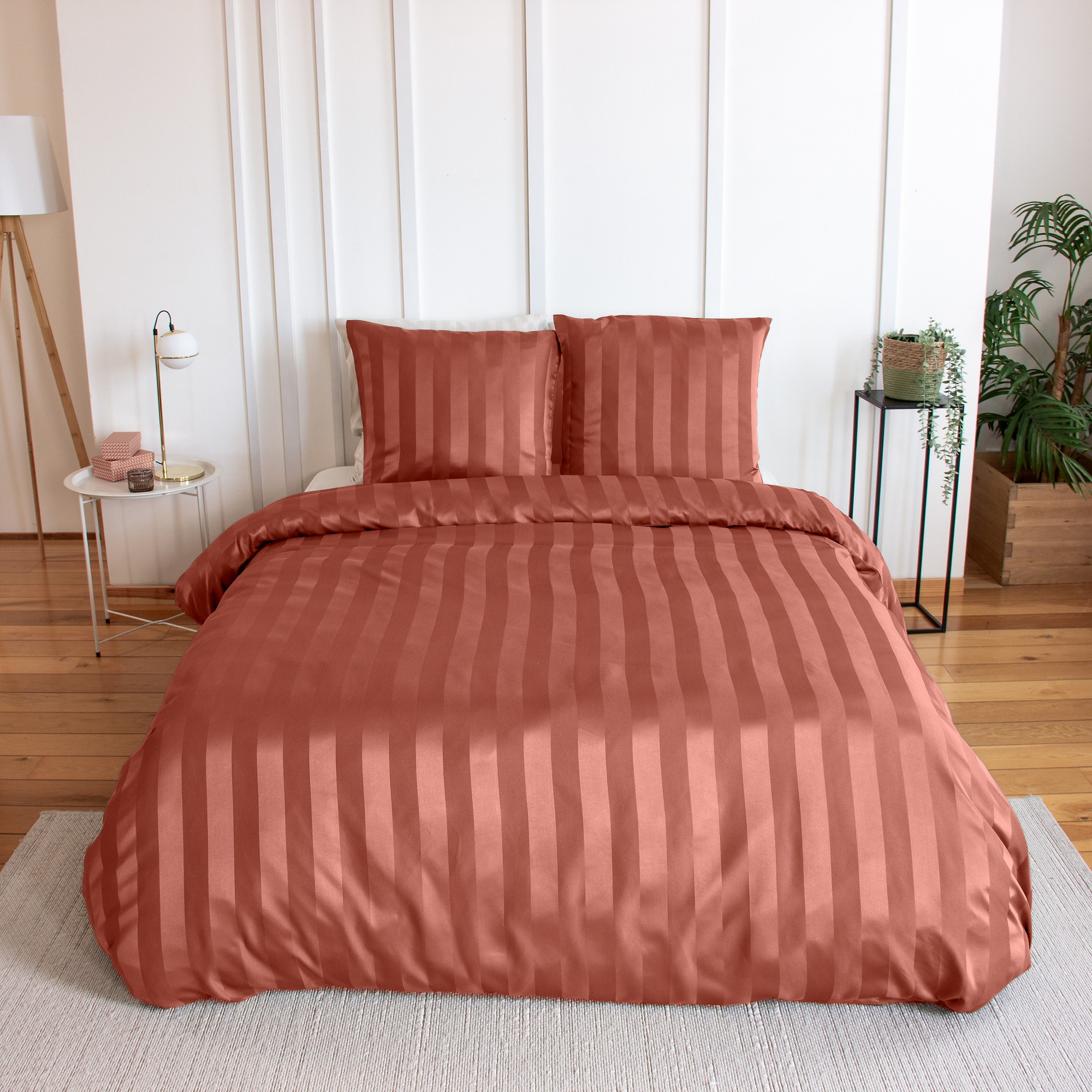 Parure de lit - housse de couette avec taies en coton, EDEN
