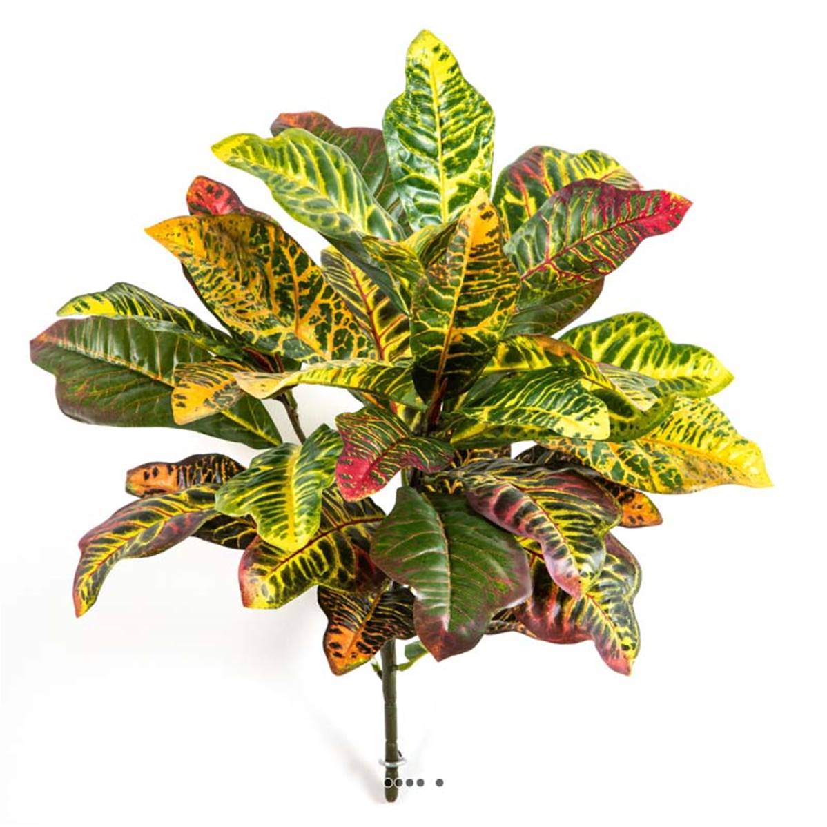 Croton artificiel en piquet 30 feuilles, H 4, ARTIFICIELLES