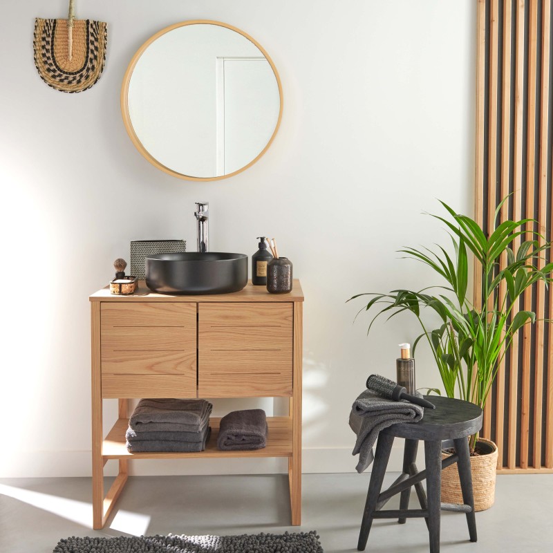 Meuble simple +vasque +miroir ATOLL, MOB IN