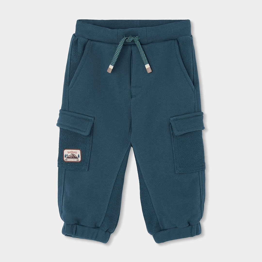 Pantalon garçon en molleton avec poches cargo, BOBOLI