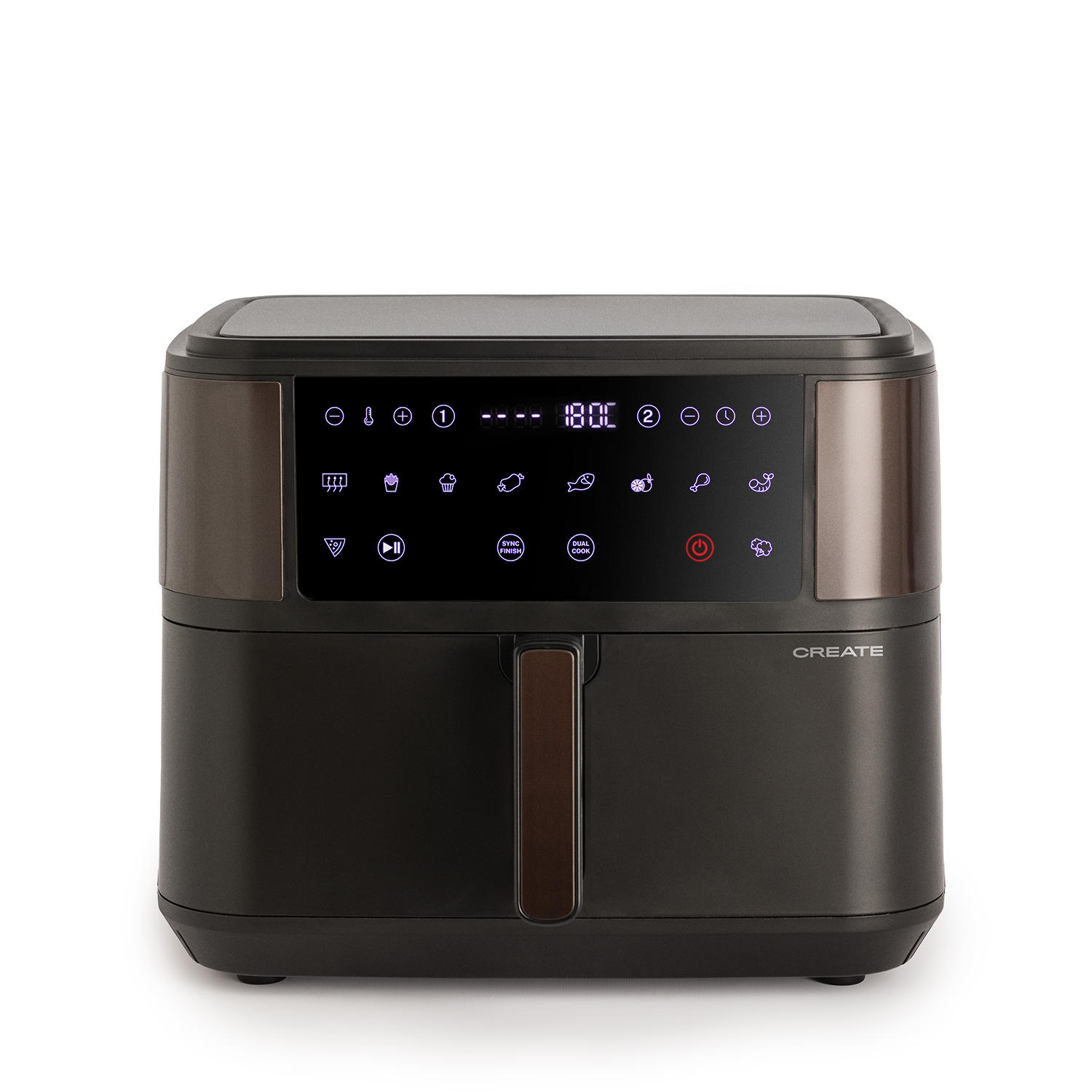 Friteuse à air 10 L avec séparateur AIR FRYER DUAL, CREATE