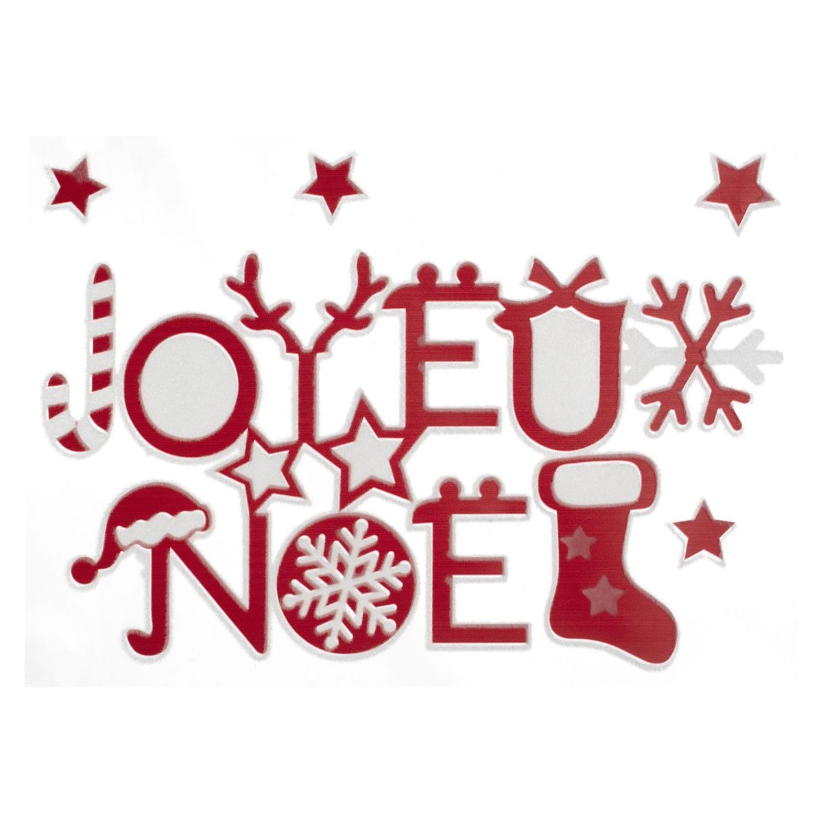Sticker bonshommes de neige Joyeux Noël - DECO-VITRES