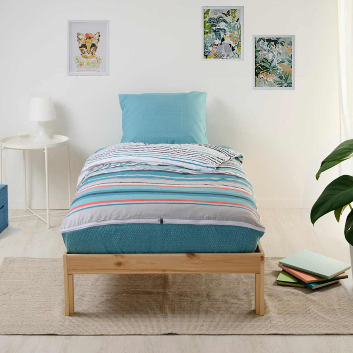 Caradou® avec couette Ritmo Parure de lit enfant, BLEU CALIN