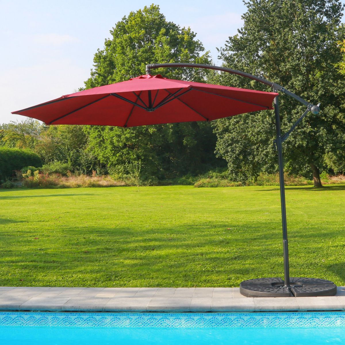 Housse parasol déporté avec tuteur - Jardindeco