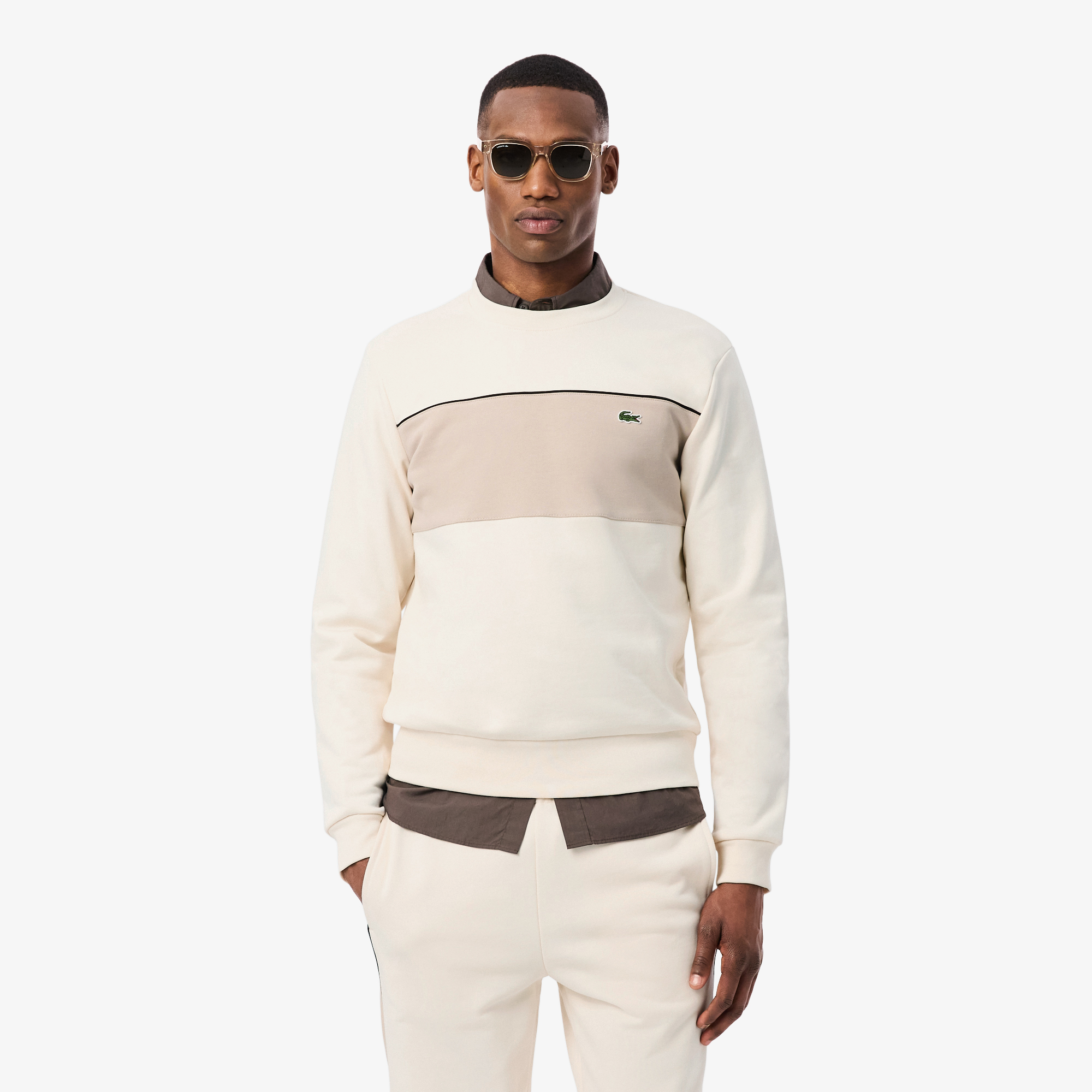 Sweatshirt molleton color-block, LACOSTE