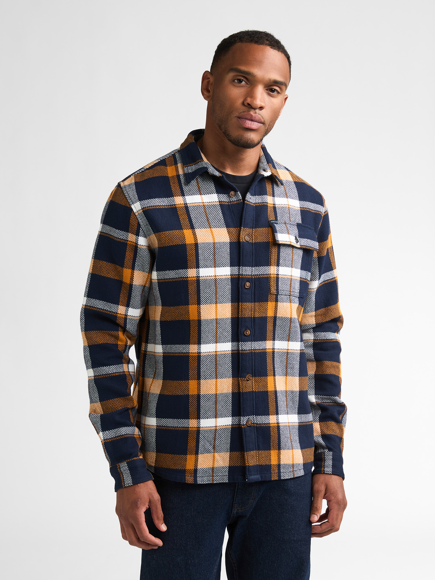 Chemise en coton épais à carreaux steelstate, PETROL INDUSTRIES
