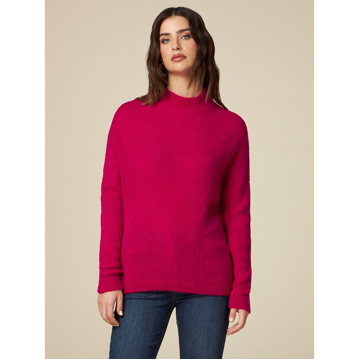 Pull mohair rose poudre hot sale